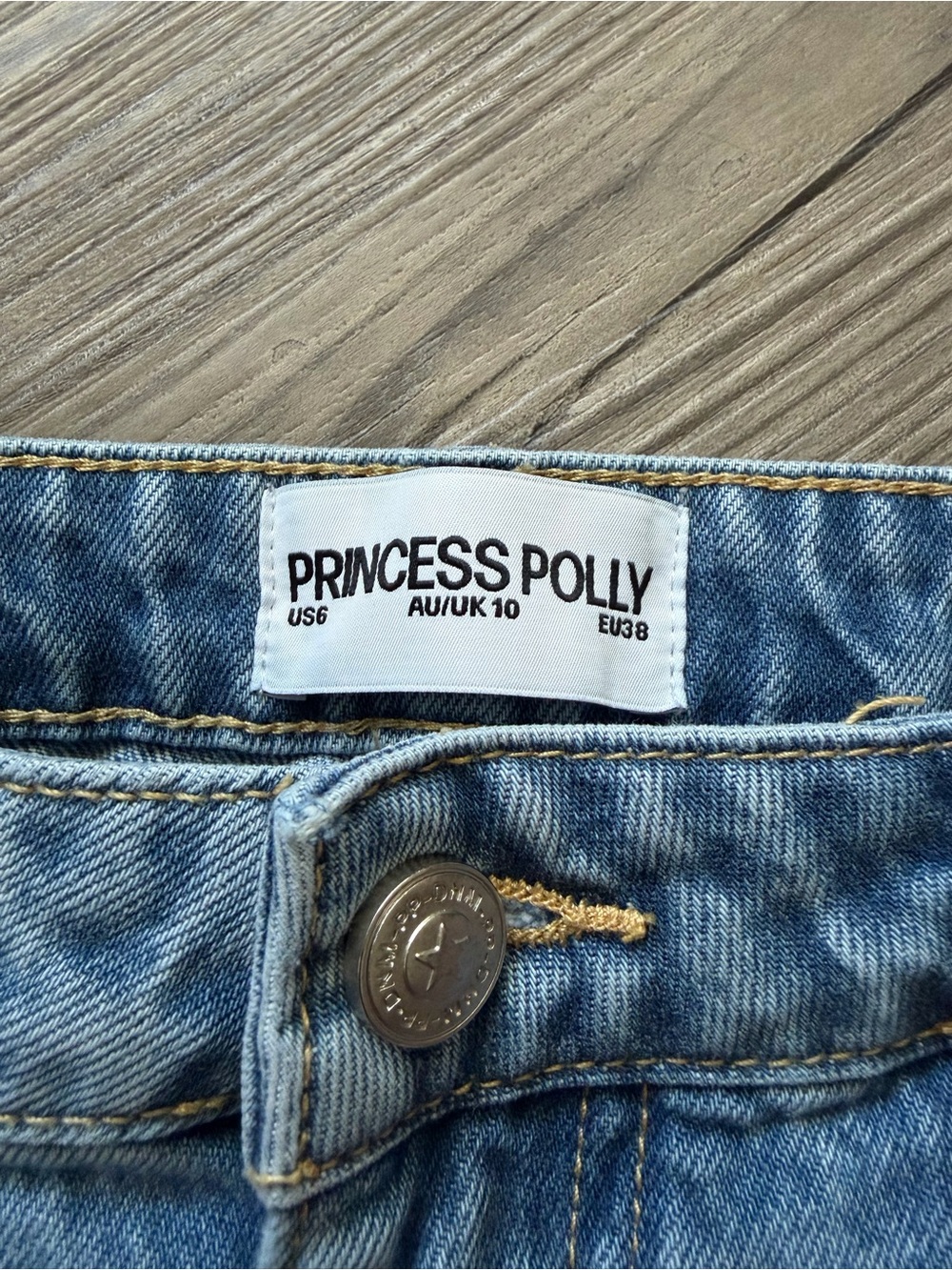 Princess Polly Light Wash Denim Mini Skirt - Picture 2 of 2